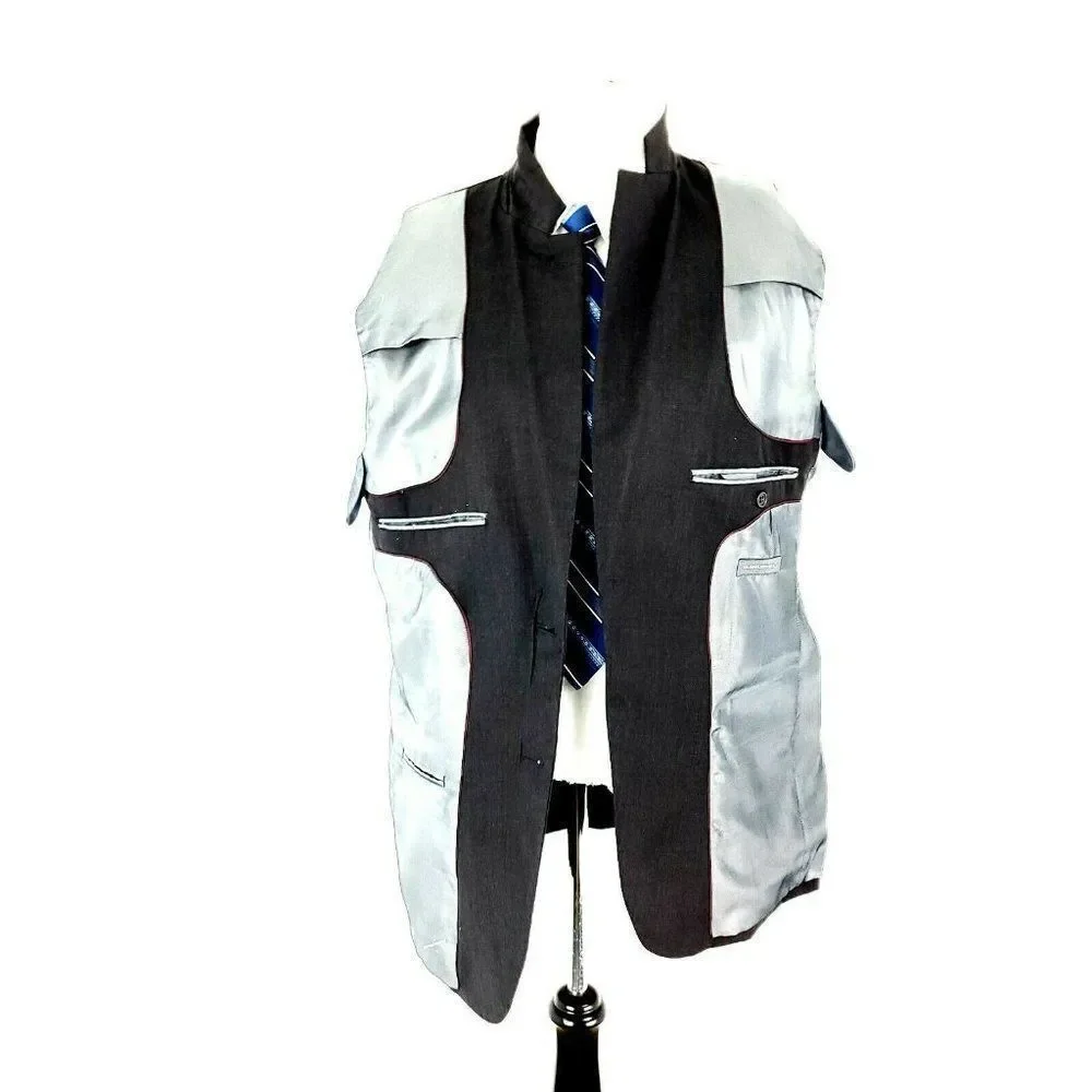 Wilke Rodriguez Wool 2‎ Button Suit Jacket 40R Gray